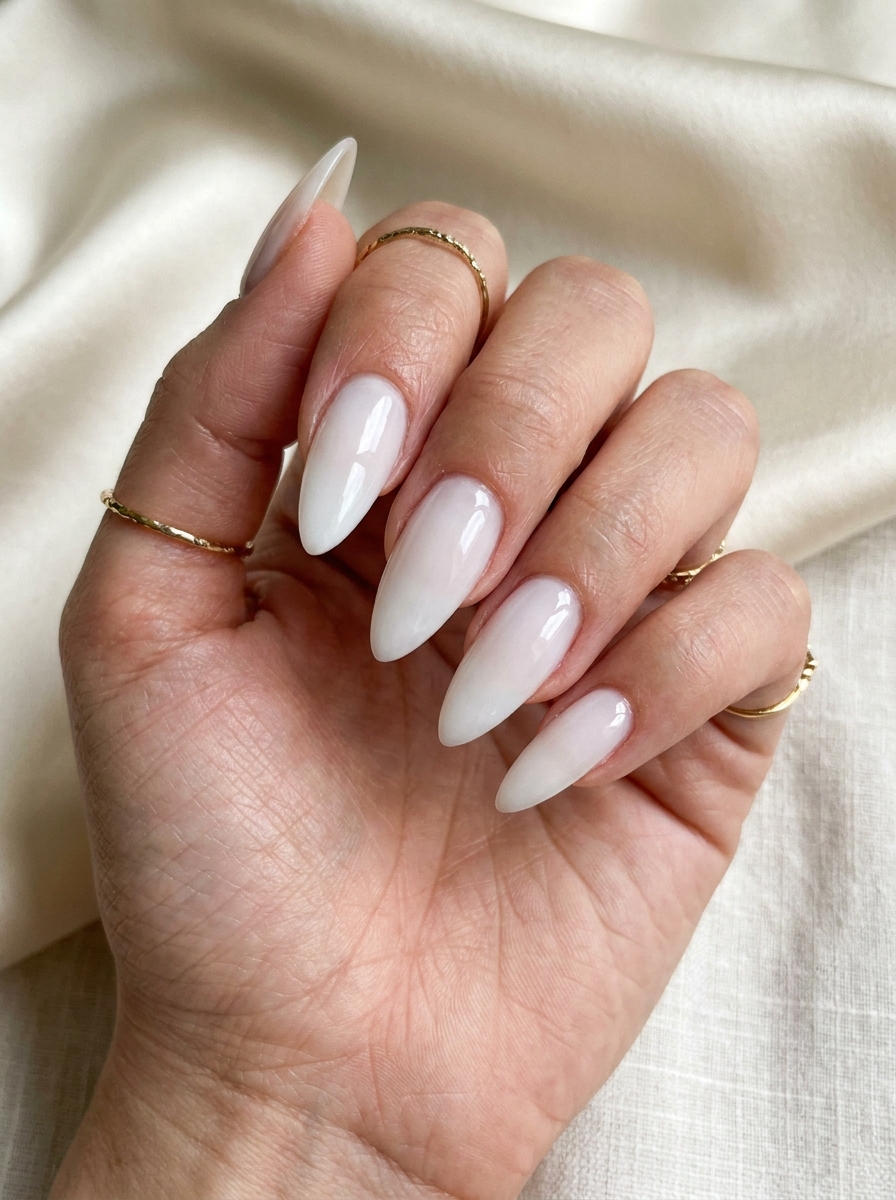 Milky White Stiletto Nails als Stiletto Nägel Inspiration 2026